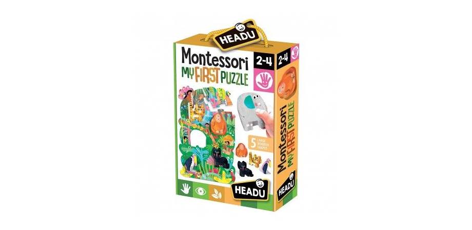 Montessori primul meu Puzzle - Jungla Headu, 2 ani+